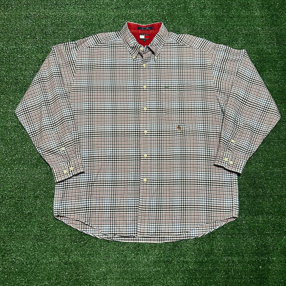 Vintage Tommy Hilfiger Long Sleeve Button Down Shirt Sz XL